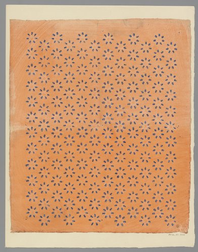 Blad met strooipatroon van stermotief by anonymous