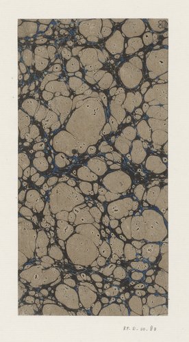 Hagelmarmer in blauw, zwart en lichtbruin by anonymous