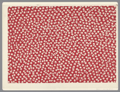 Blad met strooipatroon van bloemen by anonymous