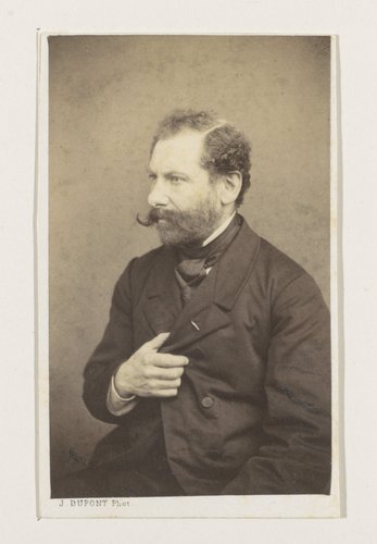 Portret van de beeldhouwer en schilder Joseph Jacques Ducaju, halffiguur by Joseph Dupont