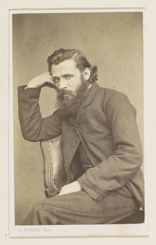 Portret van de schilder Frans Kaspar Huibrecht Vinck, halffiguur by Joseph Dupont