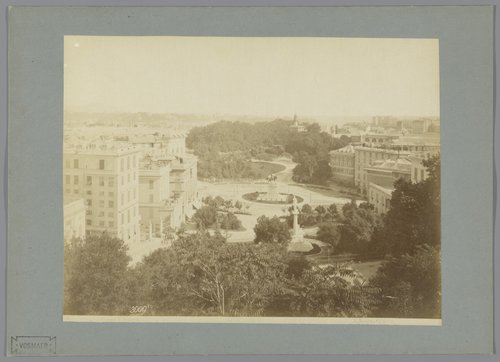 Gezicht op het Parco dell'Acquasola te Genua