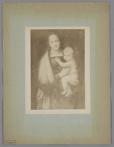 Fotoreproductie van schilderij Madonna del Granduca door Rafaël in de Galleria Pitti te Florence by Fratelli Alinari