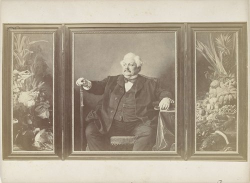 Fotoreproductie van een geschilderd portret van Baron Brisse
