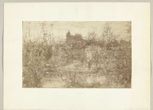 Schilderij Het betoverde kasteel door Matthijs Maris