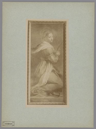 Fotoreproductie van het schilderij van Catharina van Alexandrië naar Andrea del Sarto in de kathedraal van Pisa, Italië