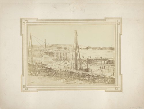 Veertien platen betreffende de bouw van de sluis- en havenwerken te Vlissingen en het kanaal door Walcheren in juli 1869