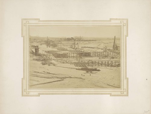 Veertien platen betreffende de bouw van de sluis- en havenwerken te Vlissingen en het kanaal door Walcheren in juli 1869