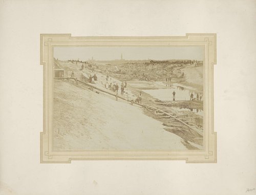Veertien platen betreffende de bouw van de sluis- en havenwerken te Vlissingen en het kanaal door Walcheren in juli 1869