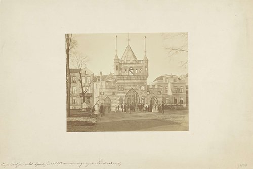 Eerepoort tijdens het April feest 1872 aan den ingang der Vondelstraat