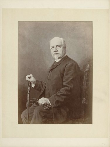 Fotoreproductie van een geschilderd portret van Vincent Sighicelli