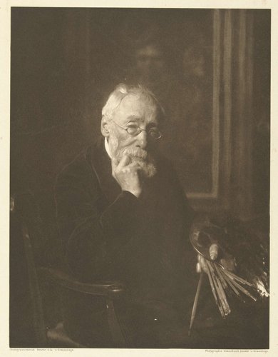 Portret van Jozef Israëls in zijn atelier