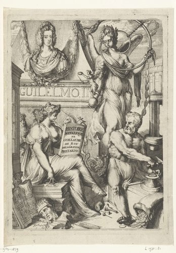 Titelprent voor 'Histoire de Guilaume III. roy d'Angleterre (...). Par medailles by Romeyn de Hooghe