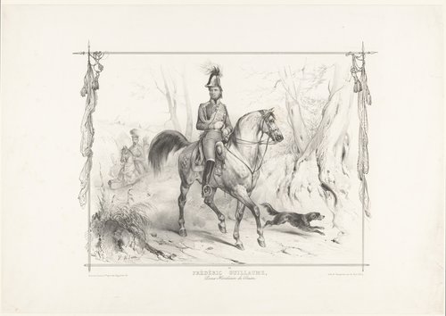 Ruiterportret van Frederik Willem IV van Pruisen by Victor Adam