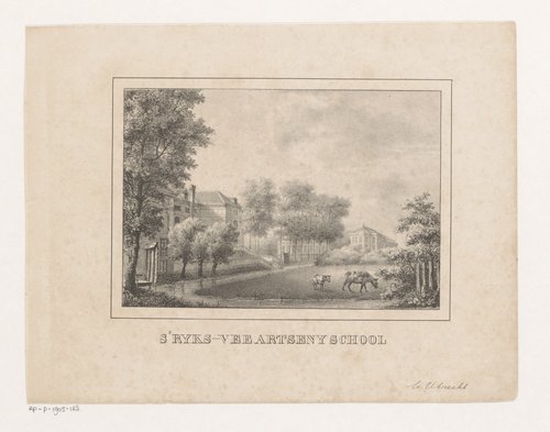 Achterzijde van de Rijks Veeartsenijschool in Utrecht