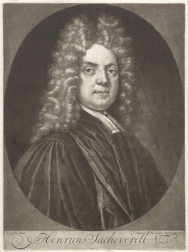Portret van de theoloog Henricus Sacheverell
