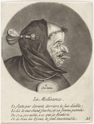 Karikaturen op de Franse geestelijkheid onder Lodewijk XIV, (A) by Jacob Gole
