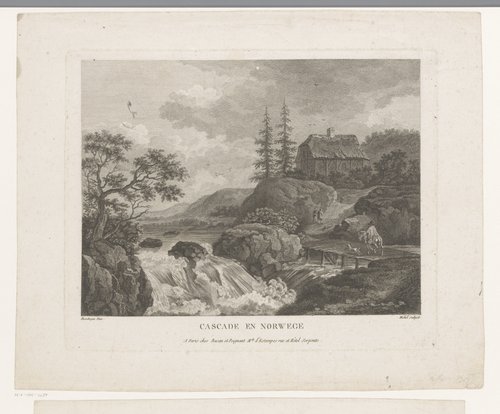 Landschap met waterval in Noorwegen