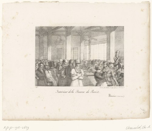 Intérieur de la Bourse de Paris