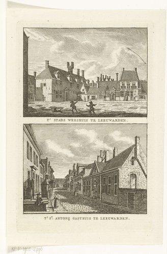 T' St. Anthonij gasthuis te Leeuwarden by Carel Frederik Bendorp (I)