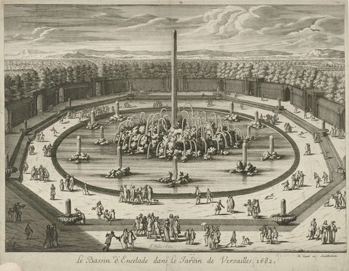 Fontein van Enceladus in de tuinen van Versailles by Joseph Mulder