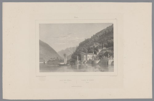 Lac de Côme. Torno / Lago di Como. Torno by Isodore-Laurent Deroy
