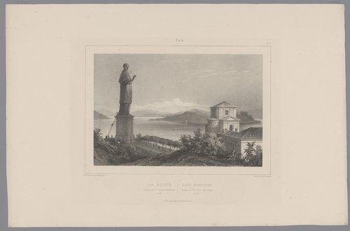 Lac Majeur. Statue de St. Charles Borromée / Lago Maggiore. Statua di Sn. Carlo Borromeo by Isodore-Laurent Deroy