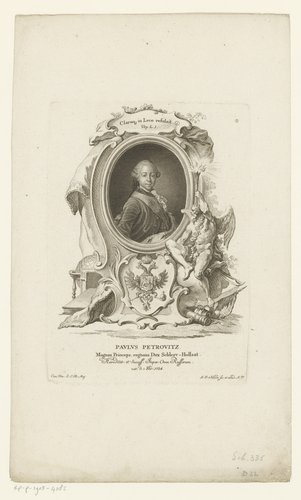 Portret van Paul I, tsaar van Rusland by Johann Esaias Nilson