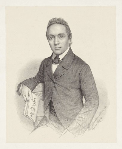 Portret van een onbekende man, mogelijk C.F.H. de Grijs by Johann Peter Berghaus