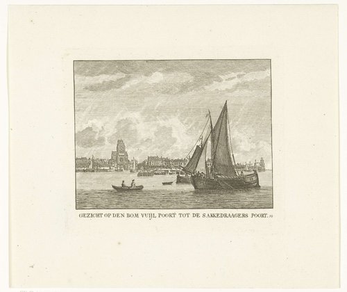 Gezicht op den Bom Vuijl poort tot de Sakkedraagers poort