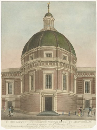 De herbouwde Lutersche Nieuwe Kerk te Amsterdam