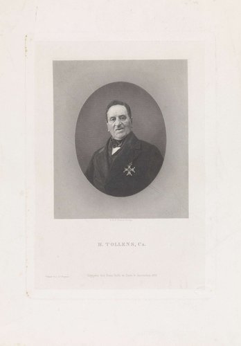 Portret van de Rotterdamse dichter en koopman Hendrik Tollens