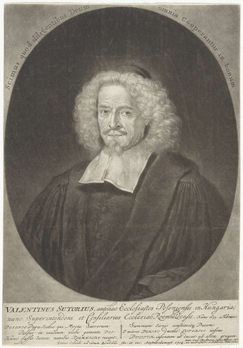 Portret van de theoloog Valentin Sutorius