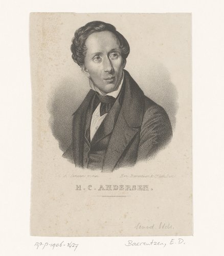 Portret van Hans Christian Andersen