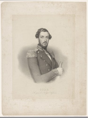 Portret van Oscar II van Zweden by Karl Oskar Cardon