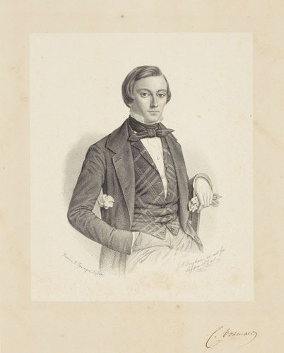 Portret van Carel Vosmaer by Johann Peter Berghaus