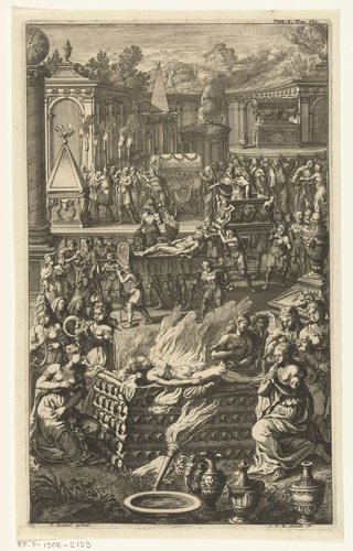 Antieke begrafenisstoet