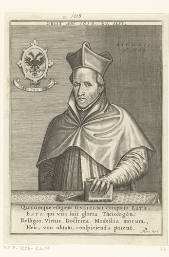 Portret van Willem Hessels van Est op 65-jarige leeftijd