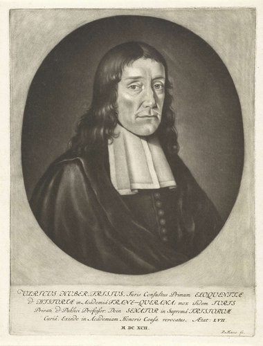 Portret van Ulricus Huber