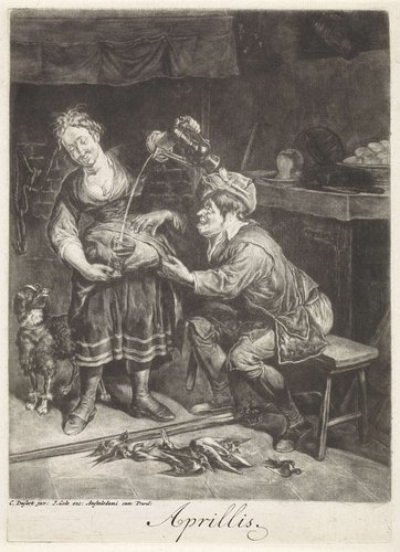 De twaalf maanden van het jaar, "Les XII Mois de l'Année" by Cornelis Dusart