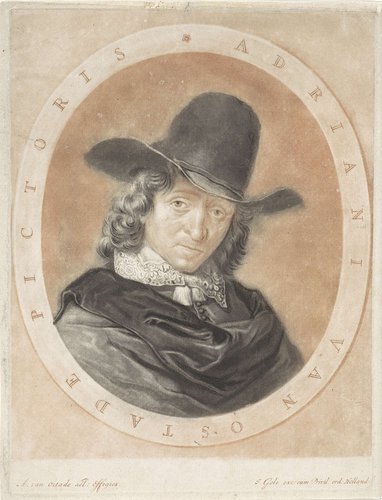 Portret van Adriaen van Ostade by Jacob Gole