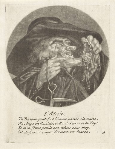 Karikaturen op de Franse geestelijkheid onder Lodewijk XIV, (B) by Jacob Gole