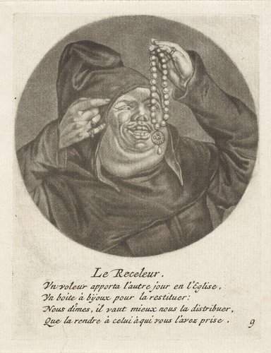 Monnik met parelsnoer by Jacob Gole