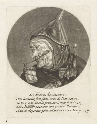 Karikaturen op de Franse geestelijkheid onder Lodewijk XIV, (B) by Jacob Gole