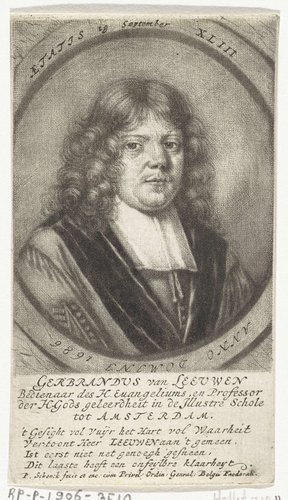 Portret van Gerbrand van Leeuwen by Pieter Schenk (I)