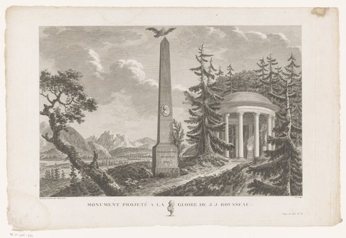 Monument projecté à la gloire de J.J. Rousseau