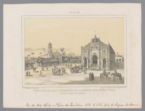 Gezicht op de kerk van Remedios