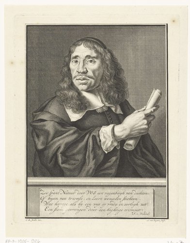 Portret van de dichter Jan Vos