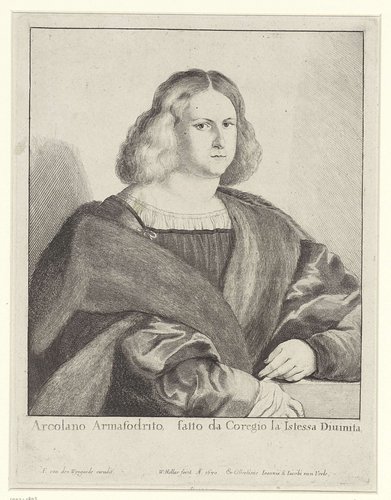 Portret van Girolamo Capra by Wenceslaus Hollar