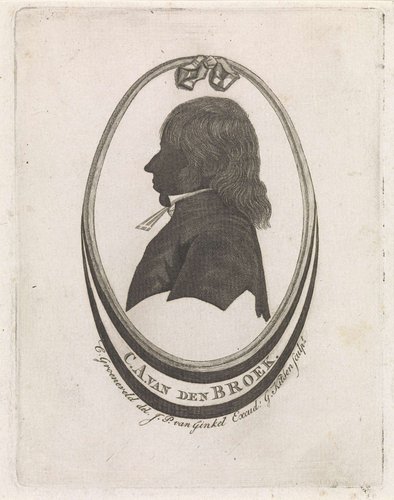 Silhouetportret van Cornelis Adrianus van den Broek by Govert Kitsen